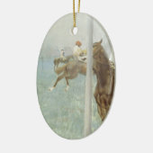 Jockeys Before the Race von Edgar Degas Keramikornament (Links)