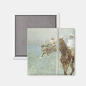 Jockeys Before the Race von Edgar Degas Magnet (Vorderseite/Rückseite)