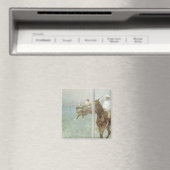 Jockeys Before the Race von Edgar Degas Magnet (In Situ (Geschirrspüler))