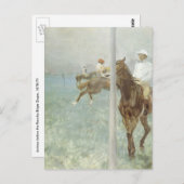 Jockeys Before the Race von Edgar Degas Postkarte (Vorne/Hinten)