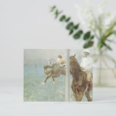 Jockeys Before the Race von Edgar Degas Postkarte (Stehend Vorderseite)