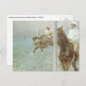 Jockeys Before the Race von Edgar Degas Postkarte (Vorne/Hinten)