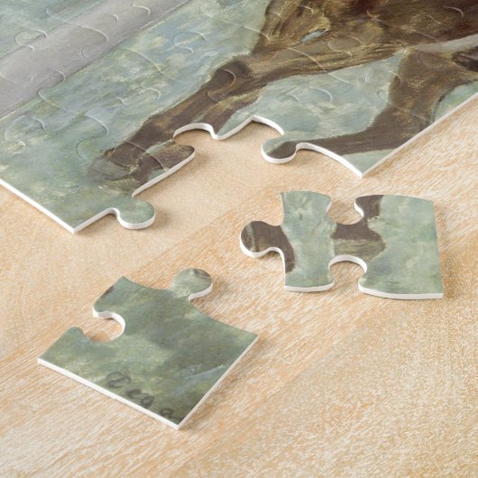 Jockeys Before the Race von Edgar Degas Puzzle (Seite)