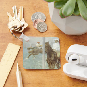 Jockeys Before the Race von Edgar Degas Schlüsselanhänger