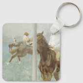 Jockeys Before the Race von Edgar Degas Schlüsselanhänger (Rückseite)
