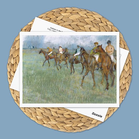 Jockeys im Regen Edgar Degas Postkarte