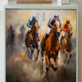 Jockeys in Race Decoupage Tissue Seidenpapier