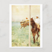 Jockeys Race Flagpole Edgar Degas Postkarte (Vorderseite)