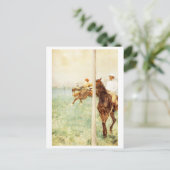 Jockeys Race Flagpole Edgar Degas Postkarte (Stehend Vorderseite)