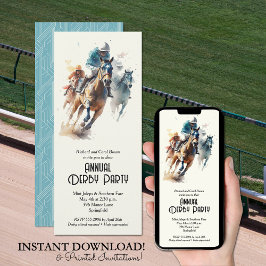 Jockeys und Racehorses Derby Party Einladung