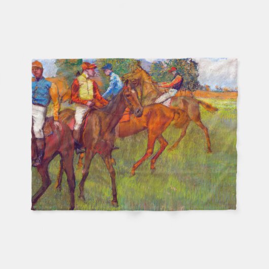 Jockeys und Rennpferde, Edgar Degas Fleecedecke (Vorderseite (Horizontal))