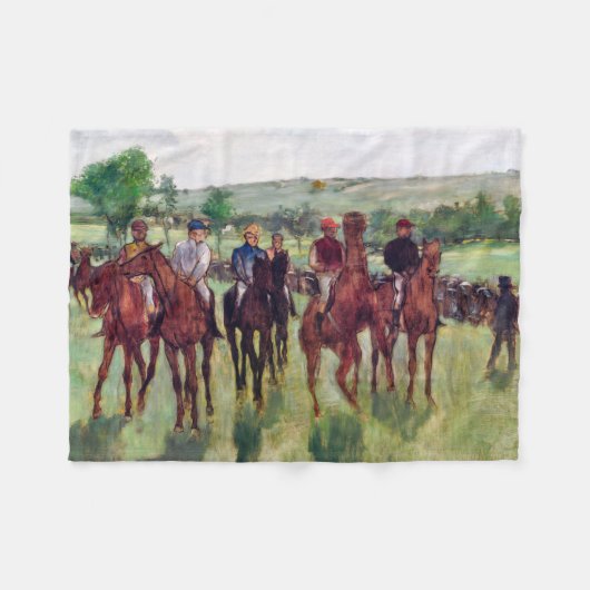 Jockeys und Rennpferde, Edgar Degas Fleecedecke (Vorderseite (Horizontal))