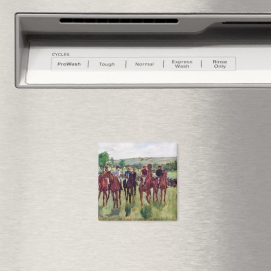 Jockeys und Rennpferde, Edgar Degas Magnet (In Situ (Geschirrspüler))