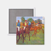 Jockeys und Rennpferde, Edgar Degas Magnet (Vorderseite/Rückseite)