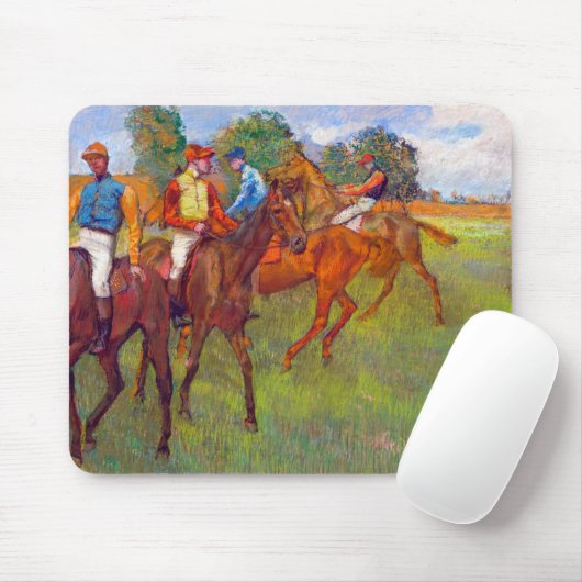 Jockeys und Rennpferde, Edgar Degas Mousepad (Mit Mouse)