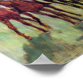 Jockeys und Rennpferde, Edgar Degas Poster (Ecke)