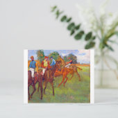 Jockeys und Rennpferde, Edgar Degas Postkarte (Stehend Vorderseite)