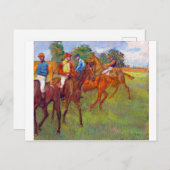Jockeys und Rennpferde, Edgar Degas Postkarte (Vorne/Hinten)