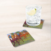 Jockeys und Rennpferde, Edgar Degas Rechteckiger Pappuntersetzer (Vor Ort)