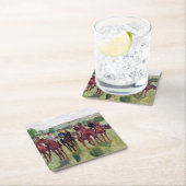 Jockeys und Rennpferde, Edgar Degas Rechteckiger Pappuntersetzer (Vor Ort)