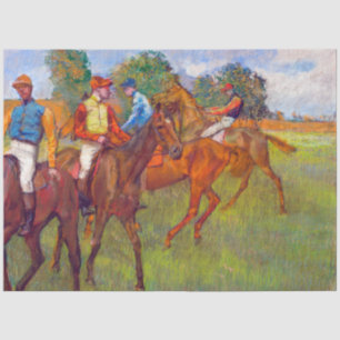 Jockeys und Rennpferde, Edgar Degas Seidenpapier