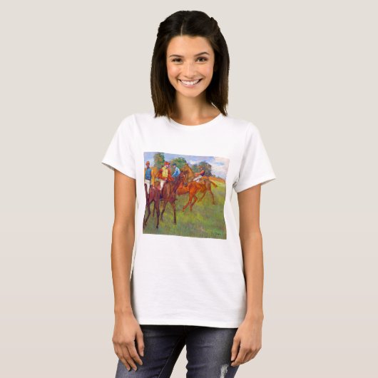 Jockeys und Rennpferde, Edgar Degas T-Shirt (Vorne ganz)
