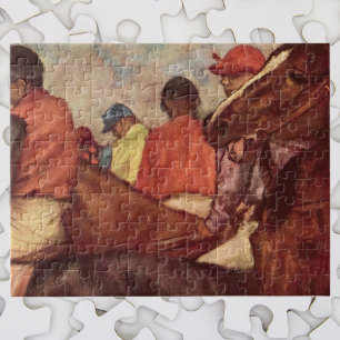 Jockeys von Edgar Degas, Vintage-Pferderennen-Kuns Puzzle