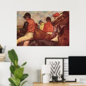 Jockeys von Edgar Degas, Vintager Reitkunst Poster (Heimbüro)