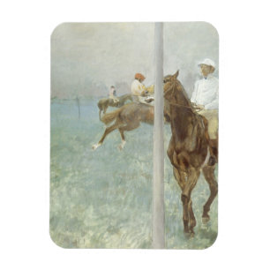 Jockeys vor dem Rennen von Edgar Degas Magnet