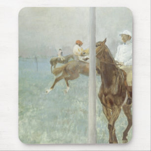 Jockeys vor dem Rennen von Edgar Degas Mousepad
