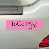 JoCo Gal auf rosa Autoaufkleber (Auf Auto)