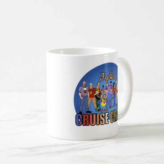 JoCo Kreuzfahrt verrücktes Superfriends Kaffeetasse (VorderseiteRechts)