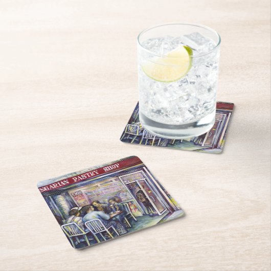 Jocund Rechteckiger Pappuntersetzer (Vor Ort)