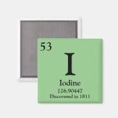 Jod-Periodic-Tabelle Magnet (Vorderseite/Rückseite)