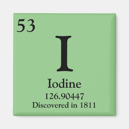 Jod-Periodic-Tabelle Magnet (Vorne)