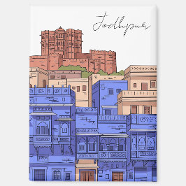 Jodhpur India Illustration Magnet