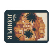 Jodhpur India Illustration Travel Art Vintag Magnet (Horizontal)