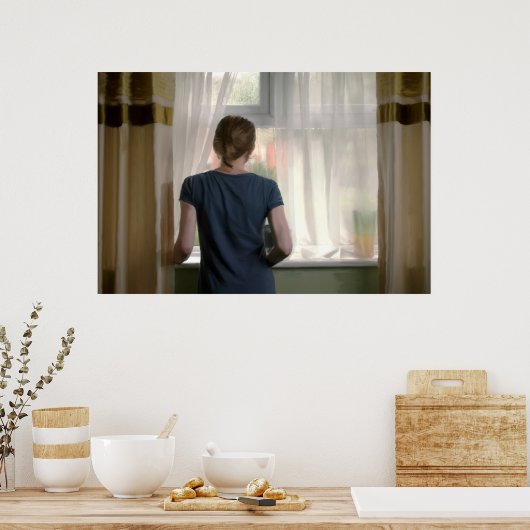 Jodie beim Regen zusehen Poster (Küche)