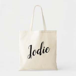 Jodie Customizable Script Design Tote Bag Tragetasche