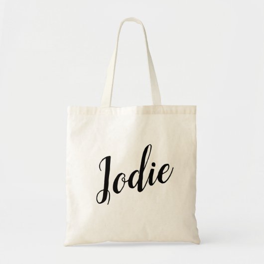 Jodie Customizable Script Design Tote Bag Tragetasche (Vorne)