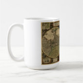 Jodocus Hondius 1595 Karte der Welt Kaffeetasse (Links)