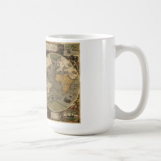 Jodocus Hondius 1595 Karte der Welt Kaffeetasse