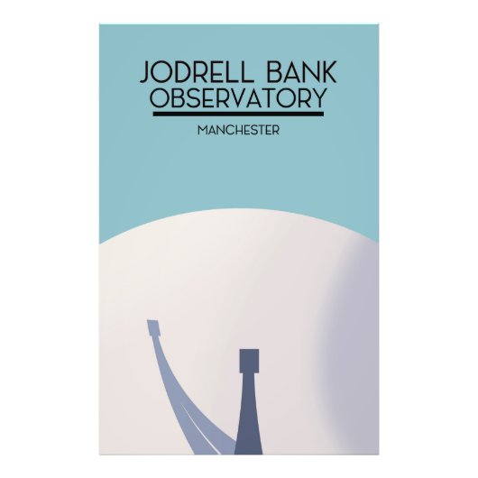 Jodrell Bank Observatory Space Art. Fotodruck (Vorne)