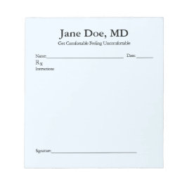 Jodrezept-Pad - 5.5" x 6" Notepad Blau Notizblock