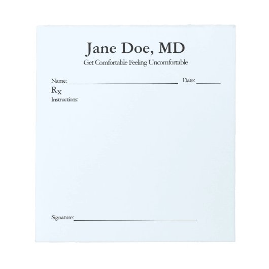 Jodrezept-Pad - 5.5" x 6" Notepad Blau Notizblock (Vorderseite)