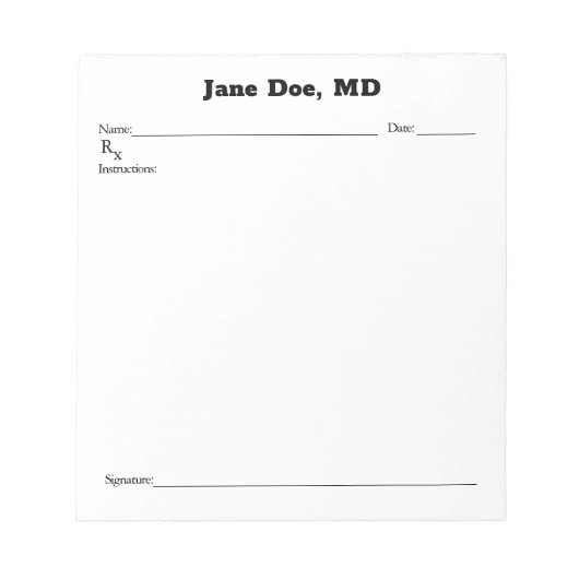 Jodrezept-Pad - 5.5" x 6" Notepad Notizblock (Vorderseite)