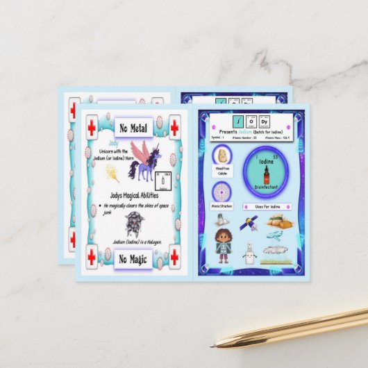 Jody - Jodium (Iodine) Horn Game Card Postkarte (Vorderseite/Rückseite Beispiel)
