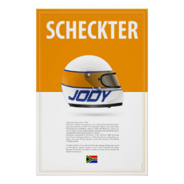 Jody Scheckter Helmet Poster