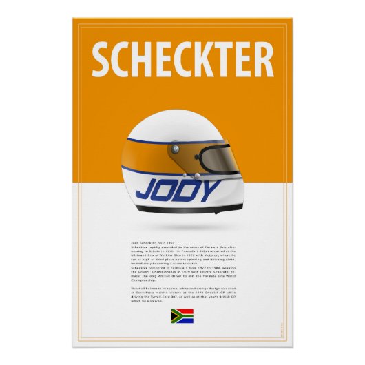 Jody Scheckter Helmet Poster (Vorderseite)