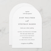 Jody Simple Elegant Wedding Einladung (Vorne/Hinten)